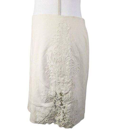 Cache Mini Skirt 6 Lace Embroidered White - Picture 7 of 12
